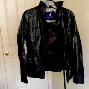 Black leather jacket